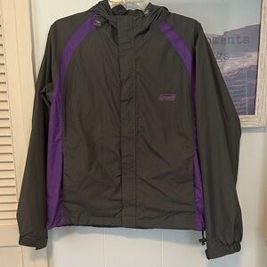 NWOT Size S/M Coleman Waterproof Jacket Gray/Purple